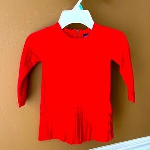 Baby Gap Red Pleated Toddler Girls 18-24 Months sweater Dress